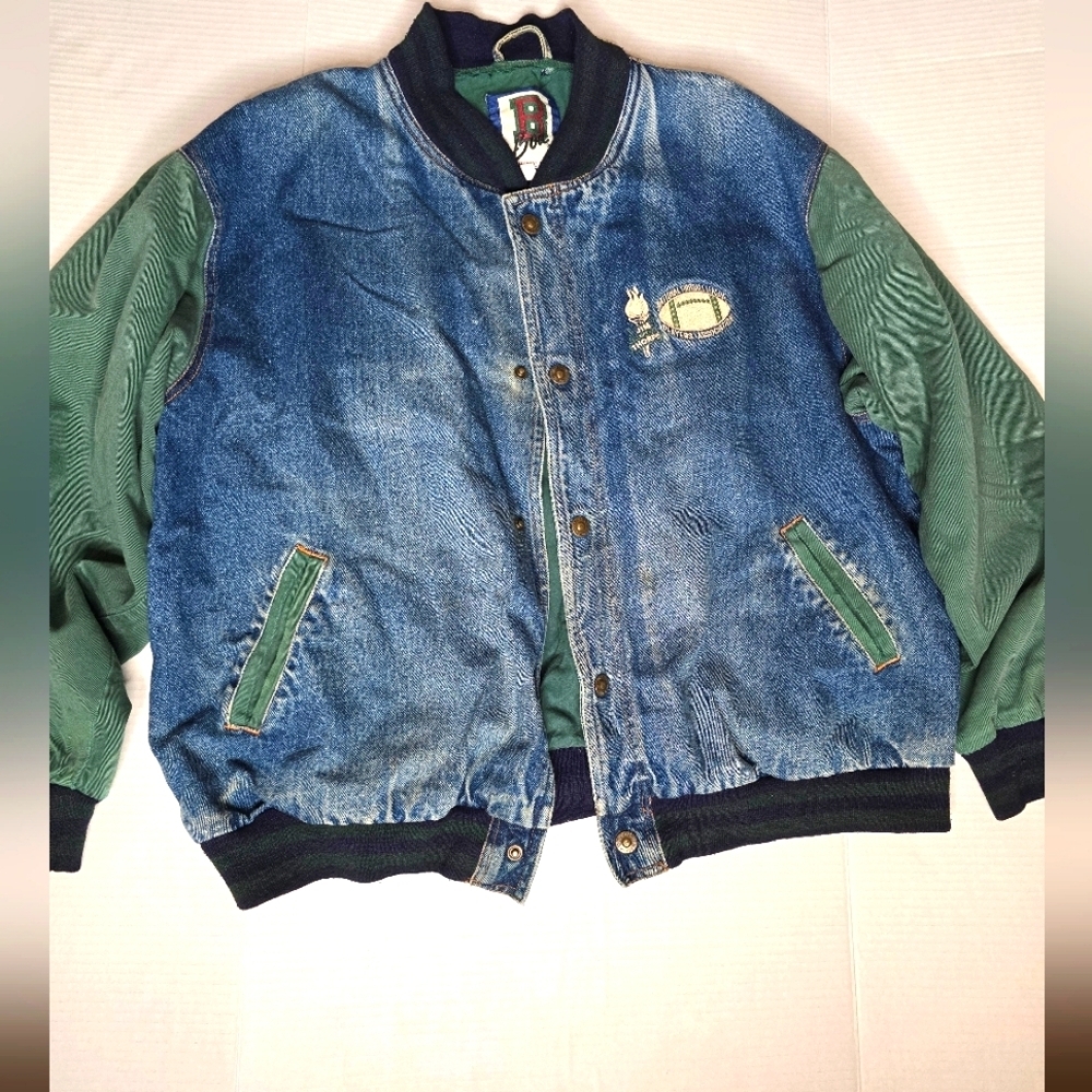 Vintage National Football League Players Association Jim Thorpe Jean Jacket
